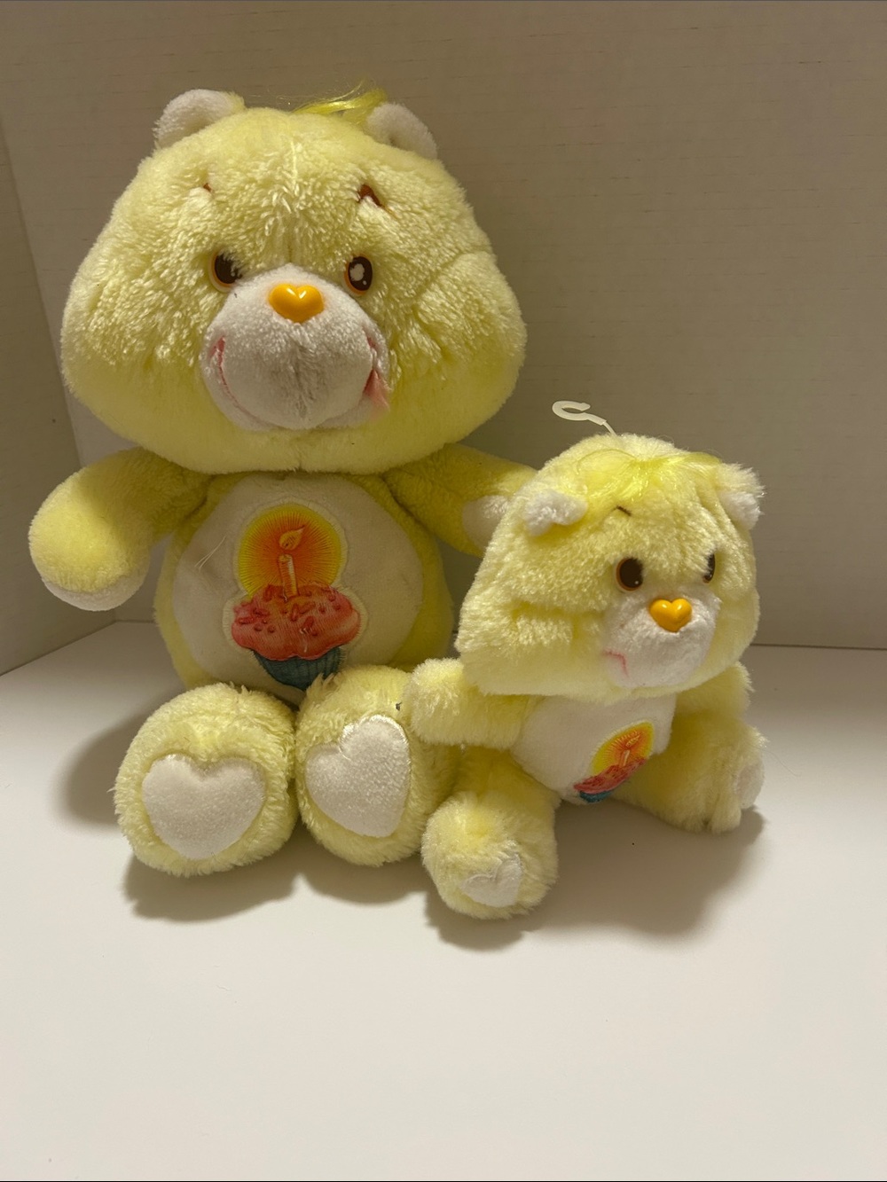 Lot of 2 vintage 1983 Kenner Care Bear Birthday Bear
